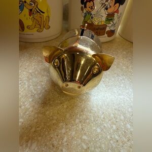 Vintage Brass Piggy Bank for Pig Lovers Pig Savings Bank